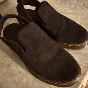 Dr. Martens Black Suede Sandals